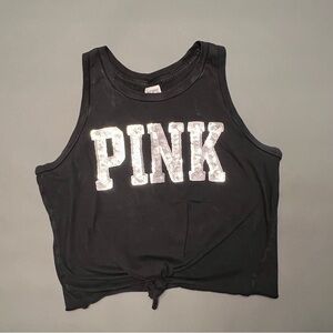 Y2K VS Pink Tank Top with Sequiins